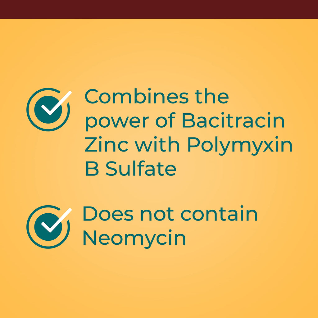 Polysporin First Aid Topical Antibiotic Skin Ointment With Bacitracin Zinc & Polymyxin B Sulfate, For Infection Protection & Wou