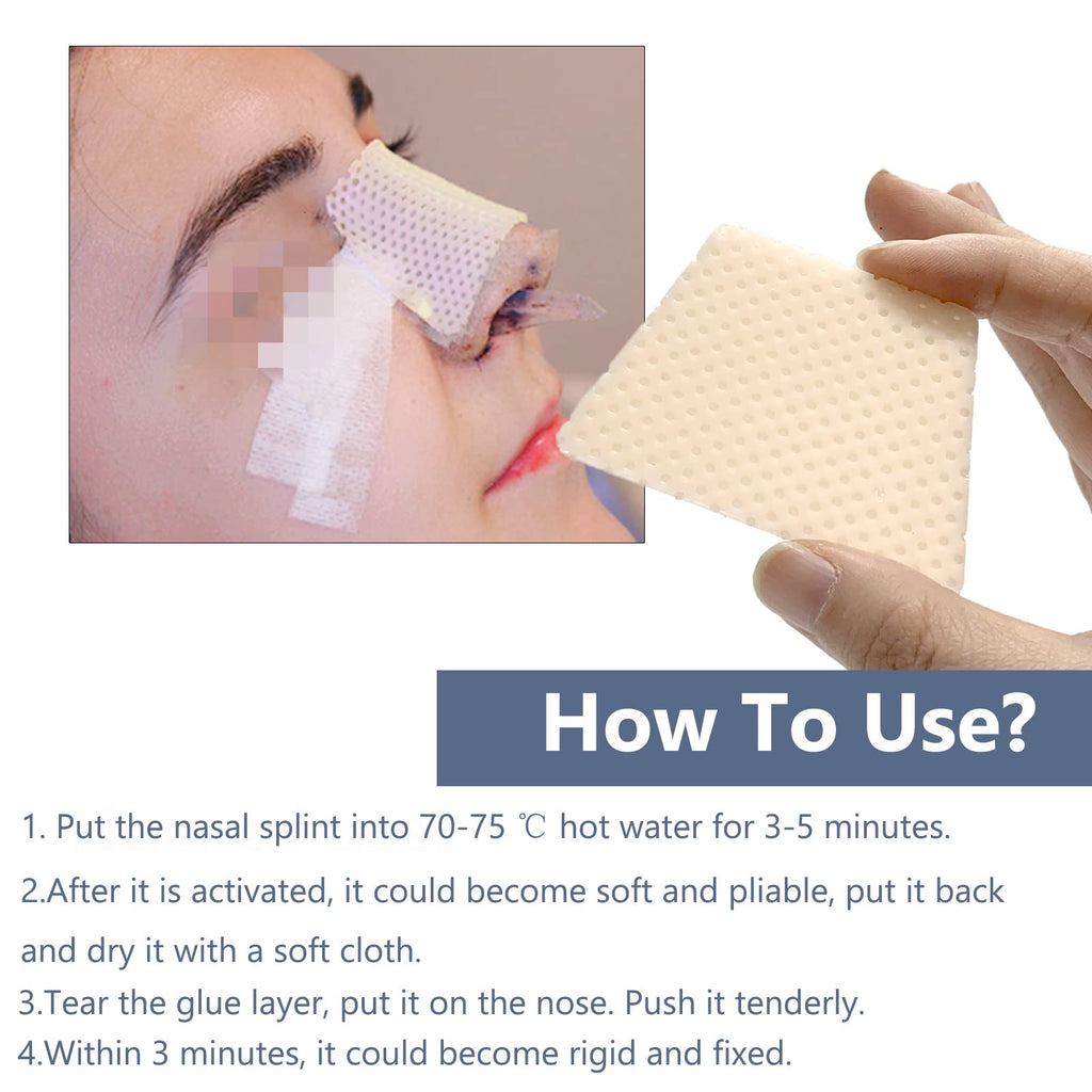 CHOYTONG Thermoplastic Nasal Splints - Nose External Support Protector for Nose Brace Fracture, Rhinoplasty Septoplasty Surgery,