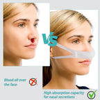 Patelai Elastic Nose Bandage, External Nasal Bandage Dressing Holder with High Absorption Capacity for Nose, White(20 Pcs)
