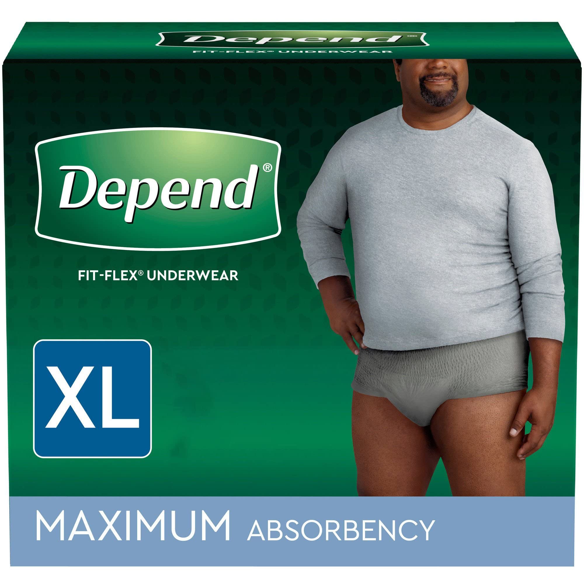 Depend Fresh Protection Disposable Underwear Male Waistband Style X-Large, 53746, 52 Ct