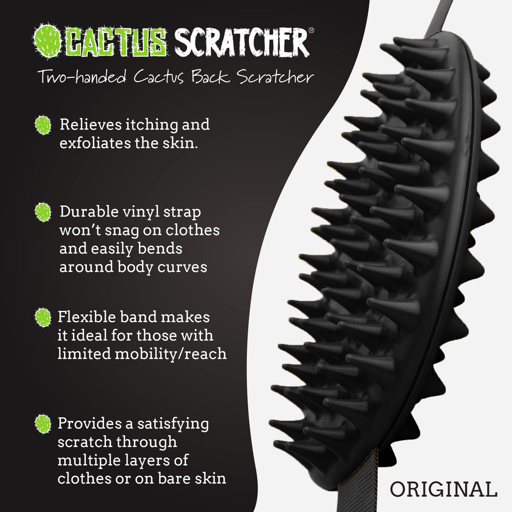 Cactus Scratcher Original Back Scratcher for Itching Relief, 2-Sides with Aggressive & Soft Spikes, Long Handheld Scratchers for