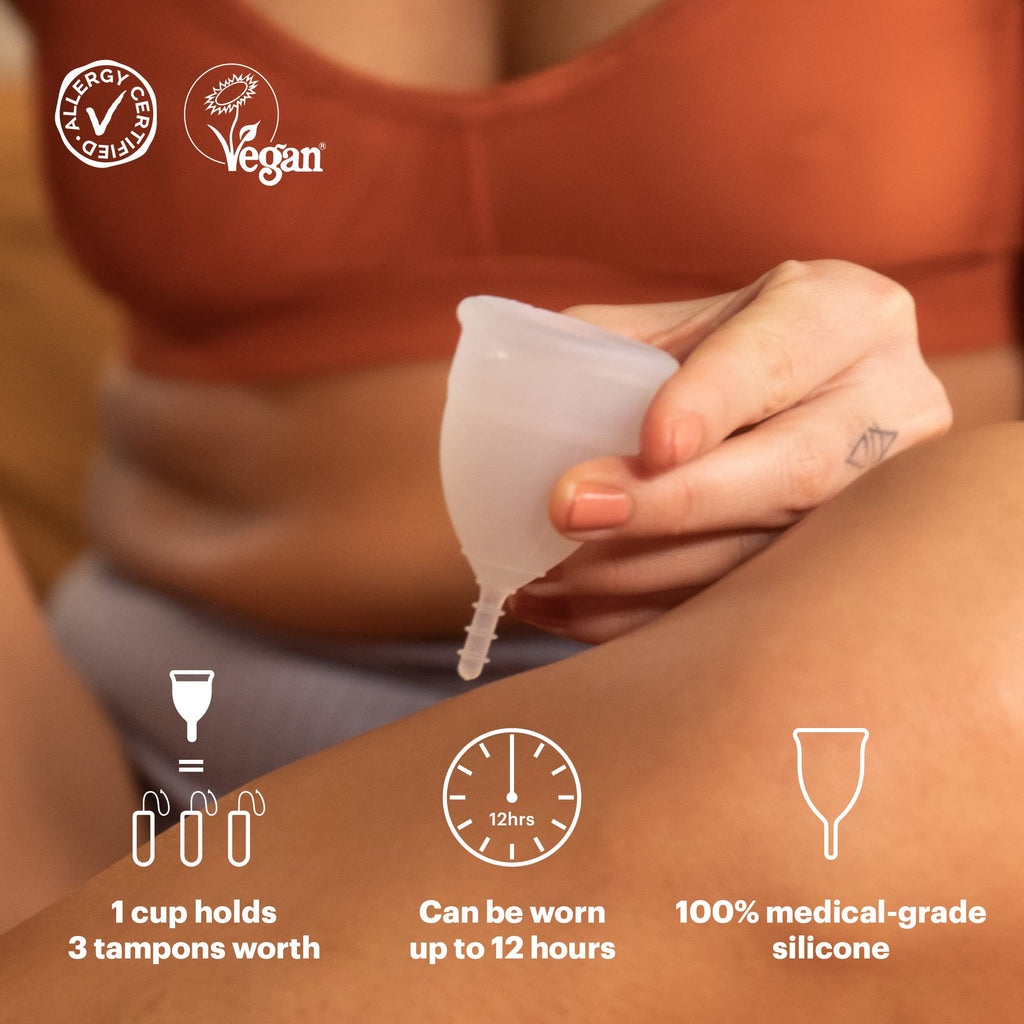 AllMatters OrganiCup Menstrual Cup - Size Mini - Eco-Friendly, Reusable Period Solution - Superior to Pads & Tampons - Suitable