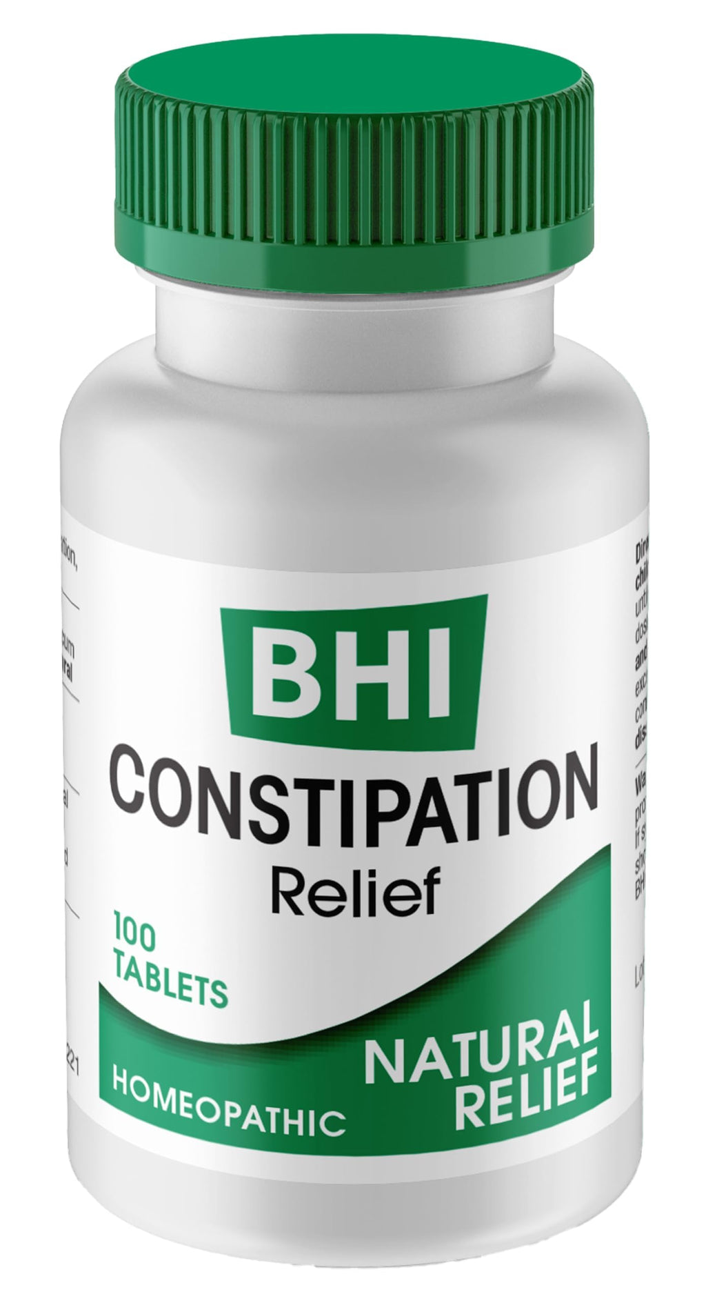 BHI Constipation Relief Natural Safe Targeted Homeopathic Active Ingredients Relieve Bloat Discomfort, Bowel Back-Up & Irregular