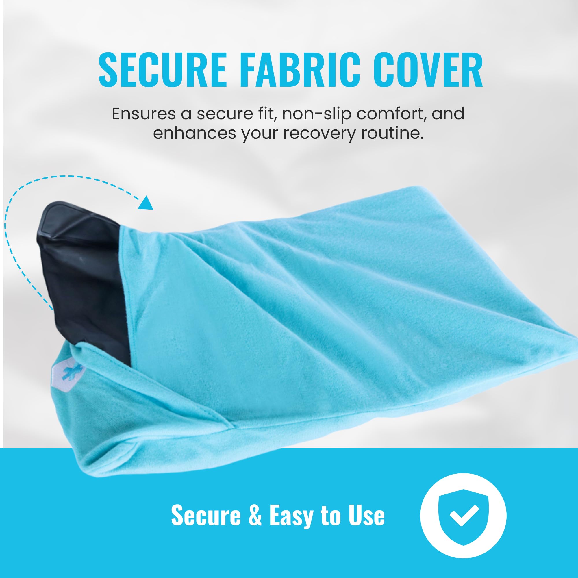 ICEWRAPS Extra Cover ONLY for 10x14 Clay Ice Pack | Reusable and Washable Soft Fabric Cover for Cold Pack | Fabric Cold Compress
