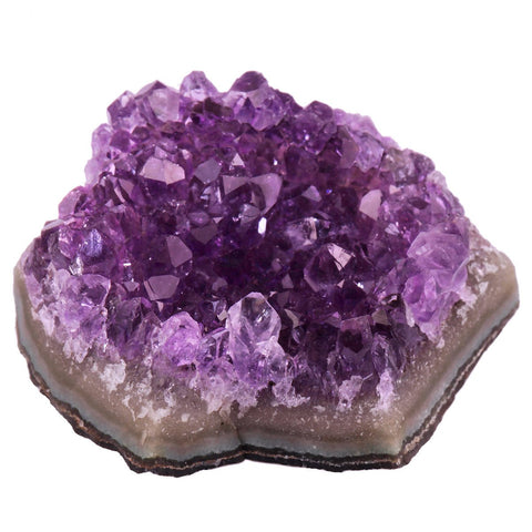 SUNYIK Natural Amethyst Quartz Crystal Cluster,Druzy Geode Specimen Gemstone Sculpture Sphere(0.1-0.2lb)