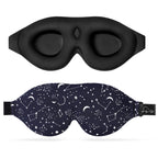 ALASKA BEAR Sleep Mask Women Men with Molded Eye Cups, Well-Contoured 3 D Extra-Plush Soft Memory Foam Blackout Eye Mask Zero Pr
