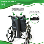 NYOrtho Oxygen Tank Holder for Wheelchair - D & E Cylinder Transport Bag Adjustable Straps Easy to Clean, Heavy Duty, Waterproof