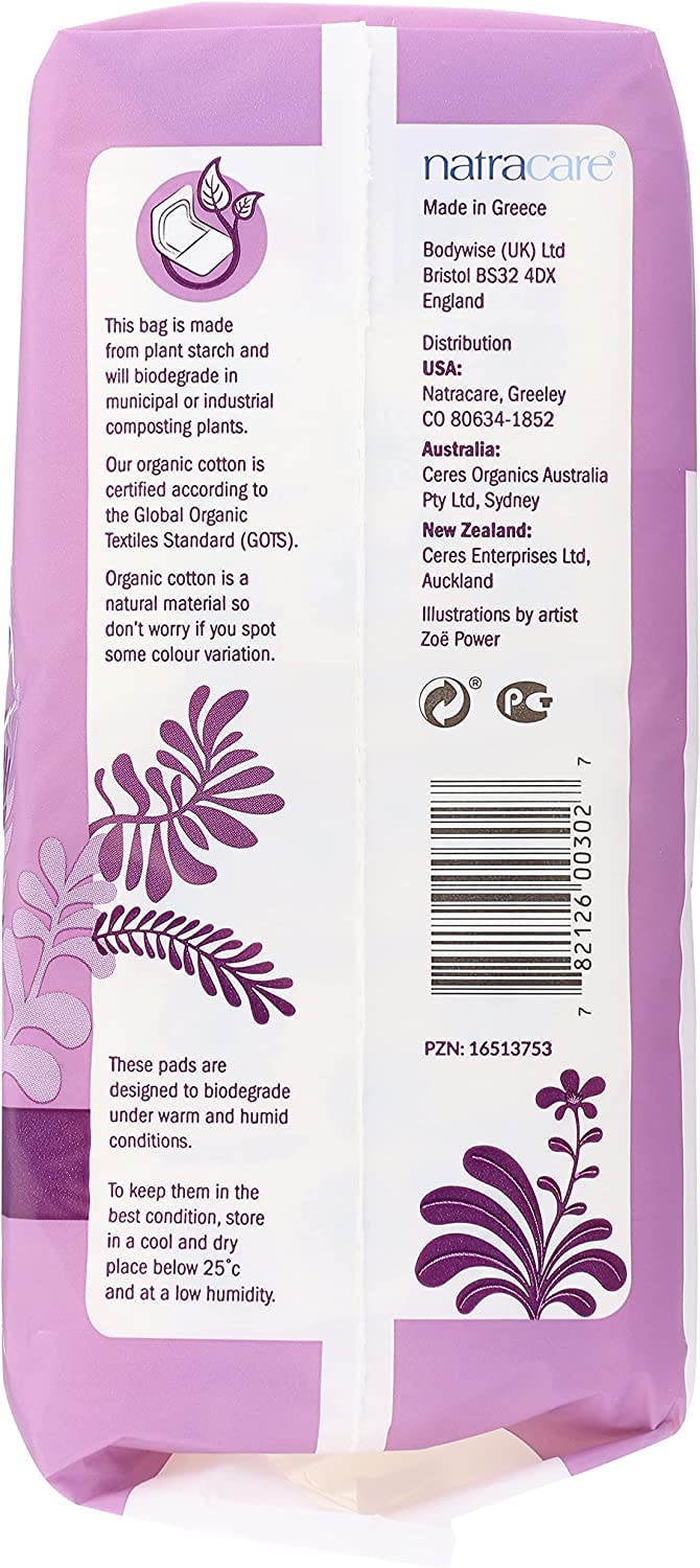 Natracare Pads Maxi Regular 14 Count (6 Pack)