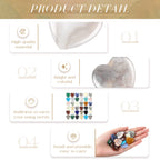 Nuenen 40 Pcs Valentine's Heart Shaped Worry Stones Bulk 1 Inch Heart Rystal Stone Mini Love Pocket Assorted Polished Rock Gemst