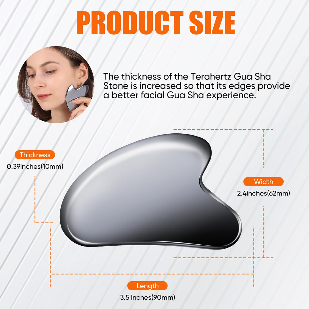 InfiniteRelax Terahertz Gua Sha Facial Tools,Cryo Gua Sha Tool for Face and Body, Gua Sha Massager Tools for Reduce Puffiness an