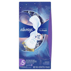 Always Infinity FlexFoam Pads for Women, Size 5, Extra Heavy Overnight Absorbency, Unscented, 22 Count