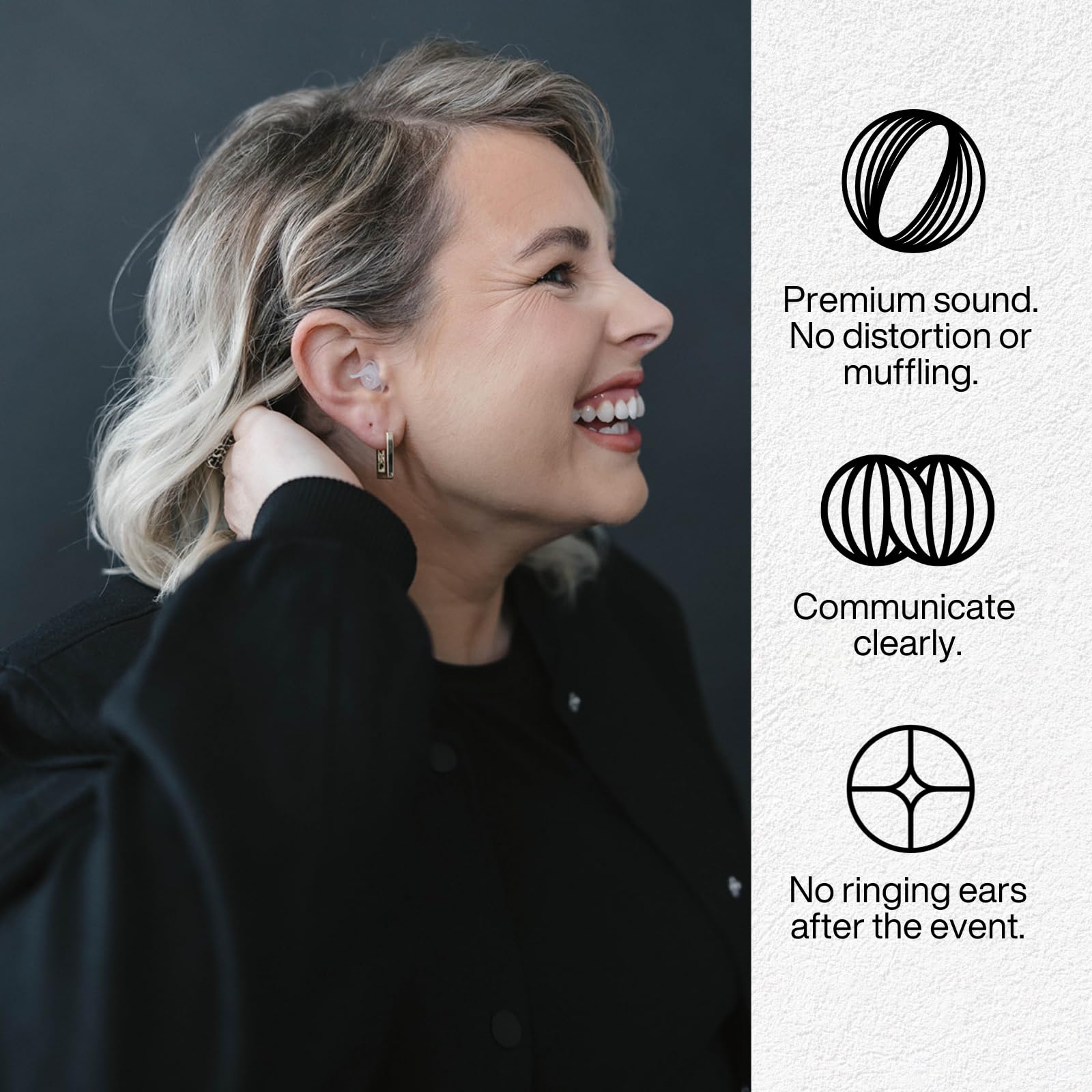 EARPEACE Music PRO - Concert Ear Plugs - Earplugs for Noise Reduction up to 20dB - High Fidelity Ear Plugs for Concerts, Musicia