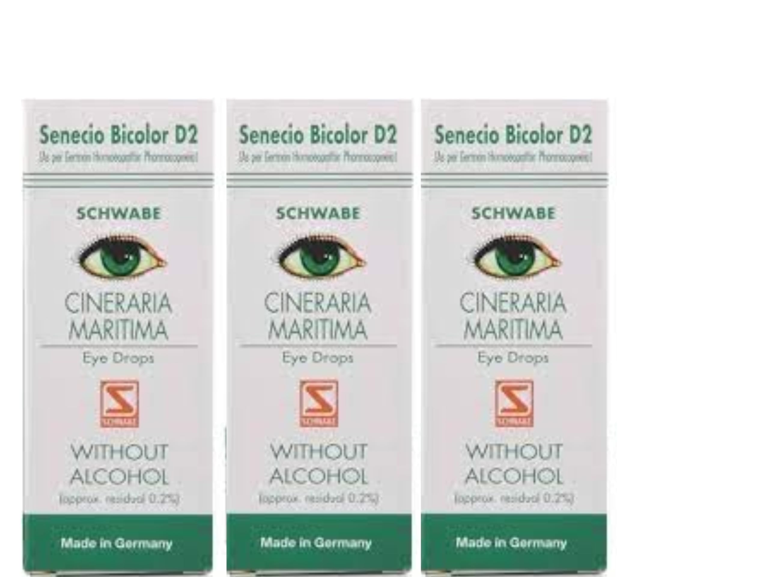 Homoeocart Dr. Willmar Schwabe Germany Cineraria Maritima (D2) Eye Drops Without Alcohol 10Ml (Pack 0F 3)
