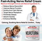 Neuropathy Nerve Relief Cream - Fast Acting Max Relief for Feet Hands Legs Toes Back - Ultra Strength Menthol Arnica Aloe Vera M