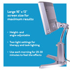 Carex Day-Light Classic Plus Bright Light Therapy Lamp - 10,000 LUX Light Therapy Lamp At 12 Inches, Sunlight Lamp, Daylight Lam