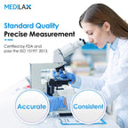 Medilax Ketone Monitor and Glucose Meter Kit - Dual Blood Sugar and Ketone Test Meter Kit with 10 Ketone Test Strips, 10 Glucose