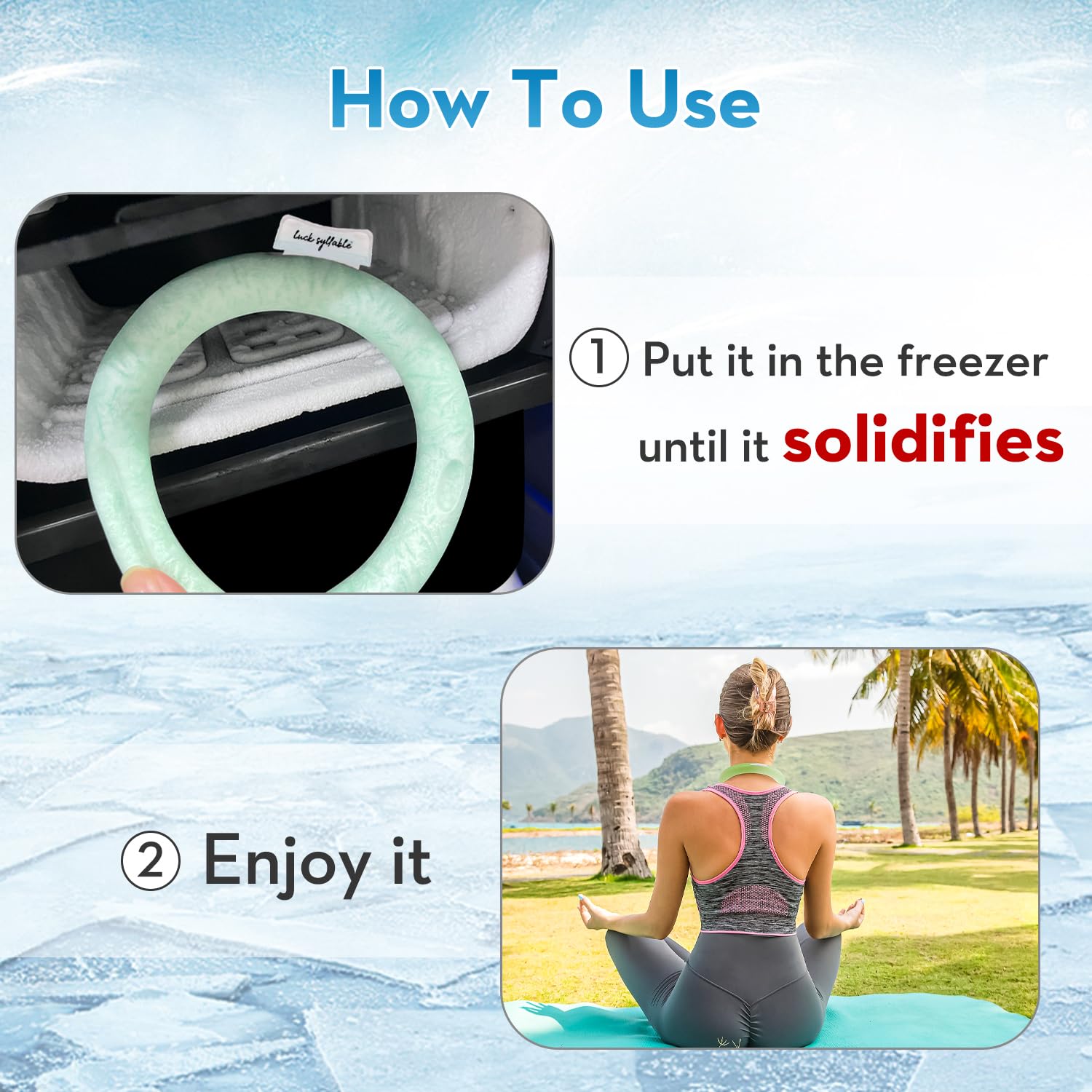 2PCS Neck CoolingTube with Insulated Bag, Reusable Ice Coolers Wearable Body CoolingProducts, Neck Coolers for HotWeather (Green