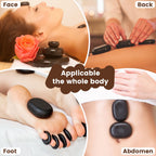 Hprampi 18Pcs Hot Rocks Massage Stones with Heater Kit, Profesional Basalt Stones for Massage, Portable Hot Stone Kit for Relaxi