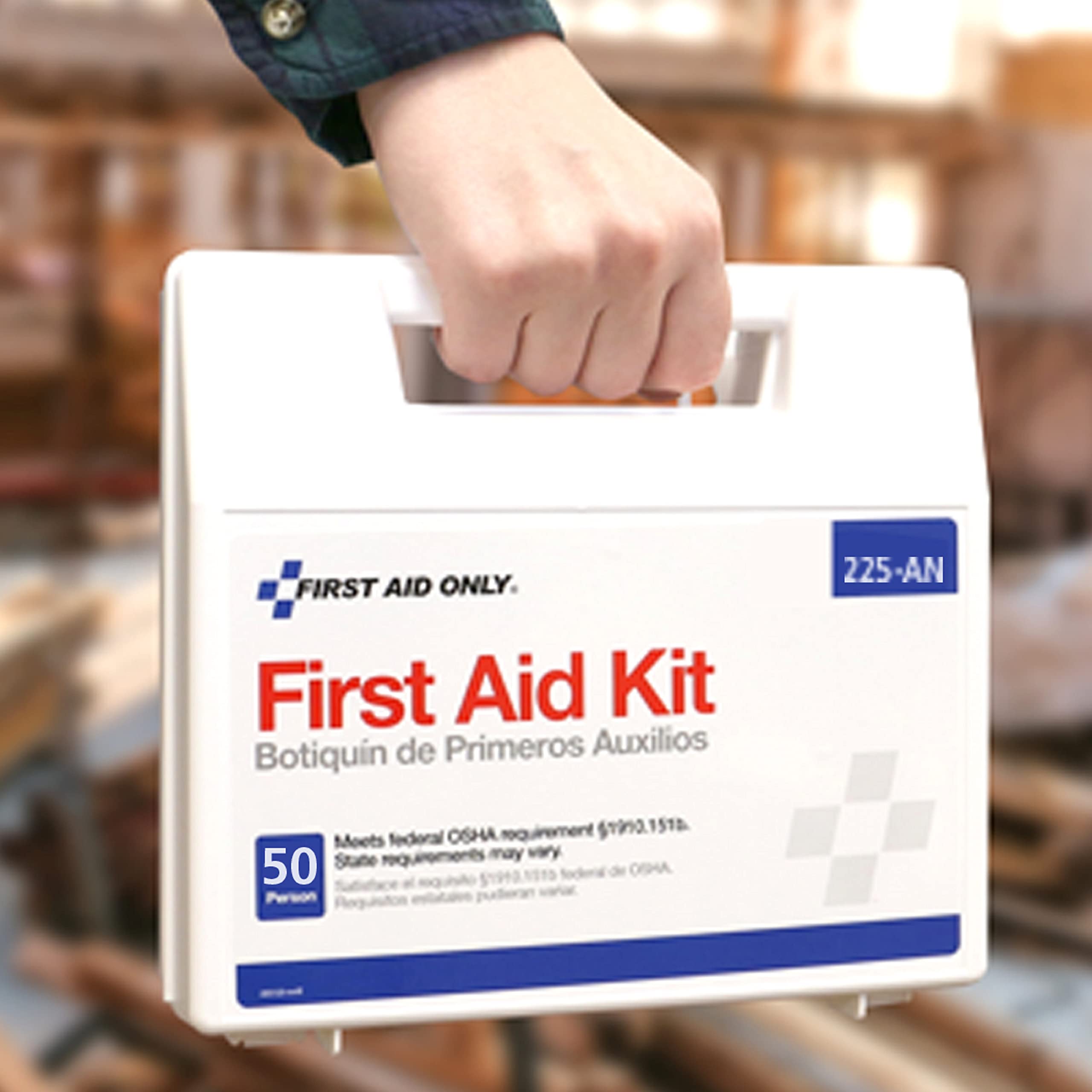 First Aid Only First Aid Kit for 50 People, 195 Pieces, OSHA/ANSI Compliant, Plastic Case