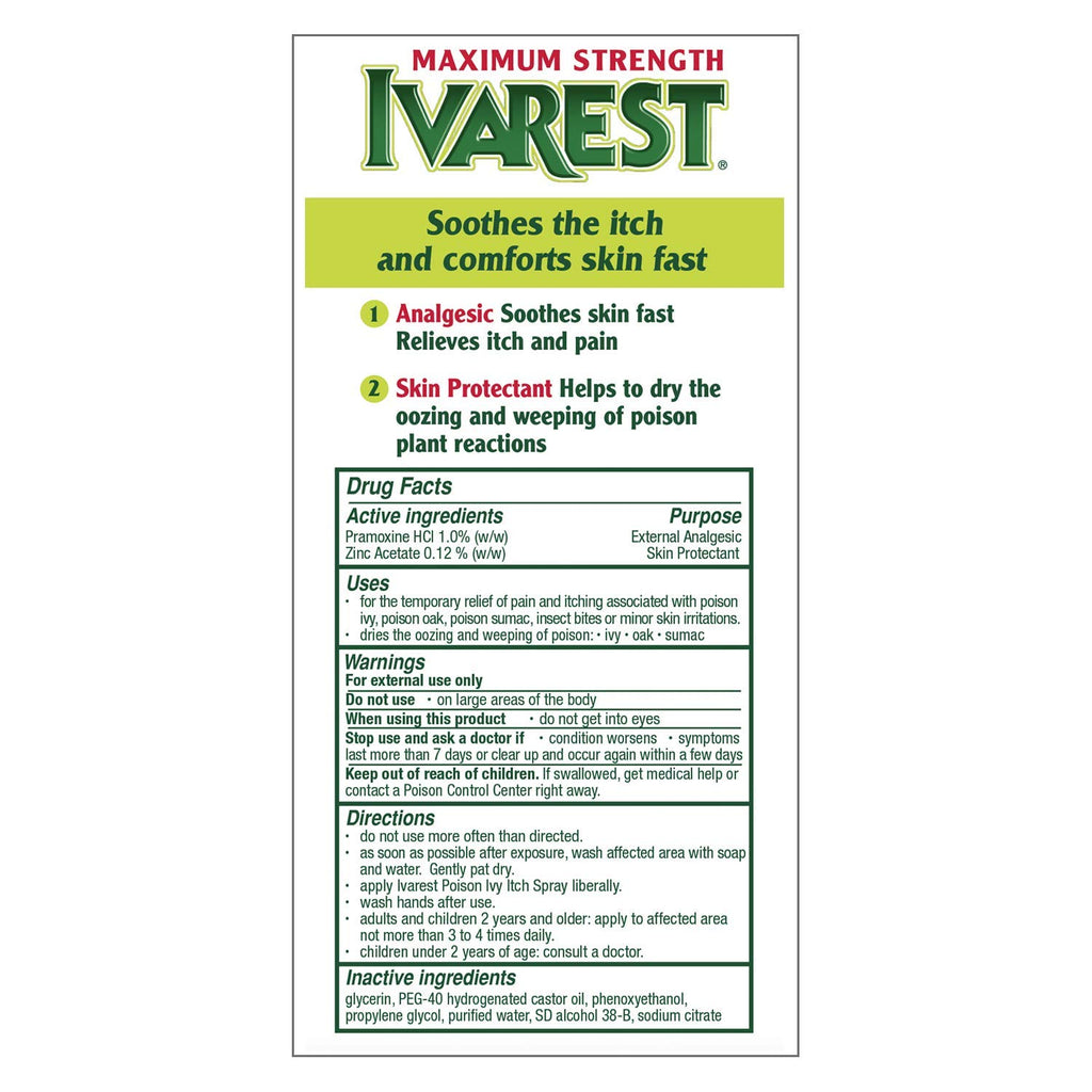 Ivarest Poison Ivy Itch Spray, Poison Ivy Spray, Poison Ivy Treatment, Poison Ivy Relief Product, Poison Oak Relief, Poison Suma