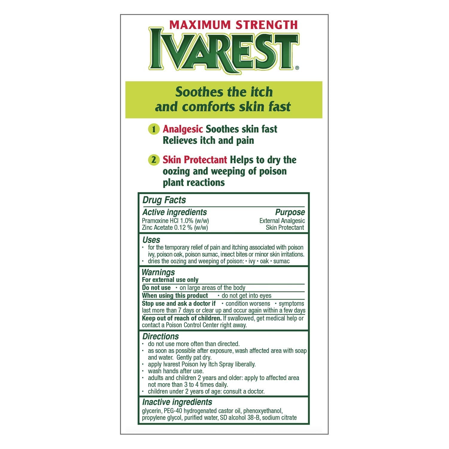 Ivarest Poison Ivy Itch Spray, Poison Ivy Spray, Poison Ivy Treatment, Poison Ivy Relief Product, Poison Oak Relief, Poison Suma