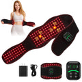 Red Light Therapy Belt for Body, 5000mAh Cordless Infrared Waist Wrap for Back & Abdomen, 10Hz/40Hz Pulse, 3 Red Light/3 Vibrati