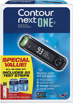 CONTOUR NEXT ONE Blood Glucose Monitoring System All-in-One Kit for Diabetes