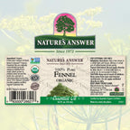 Natures Answer USDA Organic Sweet Fennel Essential Oil, 100% Pure | Natural Aromatherapy Oil for Diffuser/Humidifier, Steam Dist