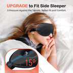 INNELO Contoured Sleep Mask for Side Sleepers - 100% Light Blocking, Soft and No Pressure on Eyes - Blindfold for Travel, Nap, Y