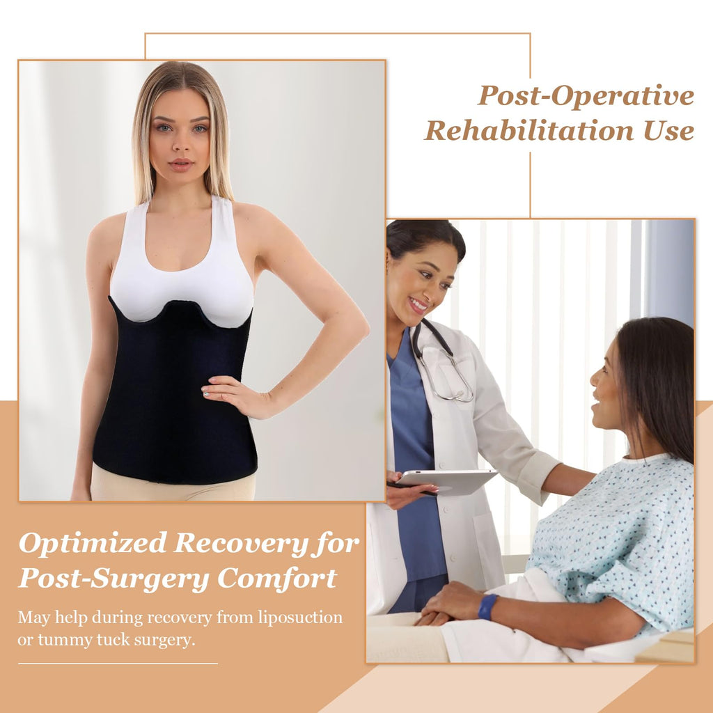 Post Surgery 360 Lipo Foam Wrap - Adjustable Abdominal Compression Board for Recovery, Breathable & Soft Lipo Foams with Full Co
