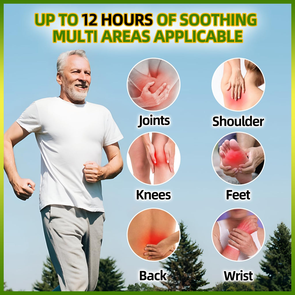 MOSKESON Knee Patches - 36Pcs Warming Herbal Plaster for Joint, Wormwood Extract Sticker for Knee, Back, Neck, Shoulder
