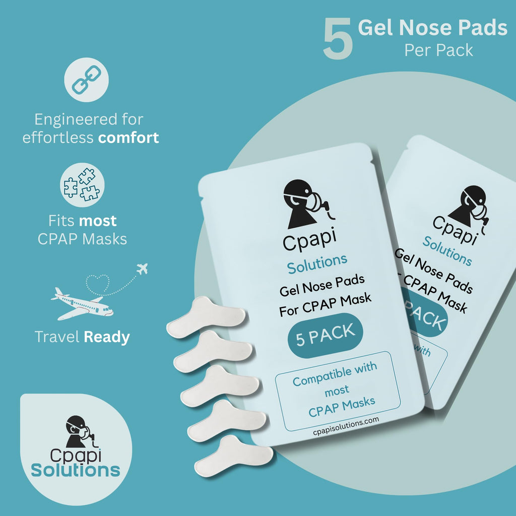 CPAPi Solutions CPAP Gel Nose Pads 5 Pack by CPAPi Solutions - Soft Cushion for CPAP Mask Comfort - Helps Prevent Irritation, Re