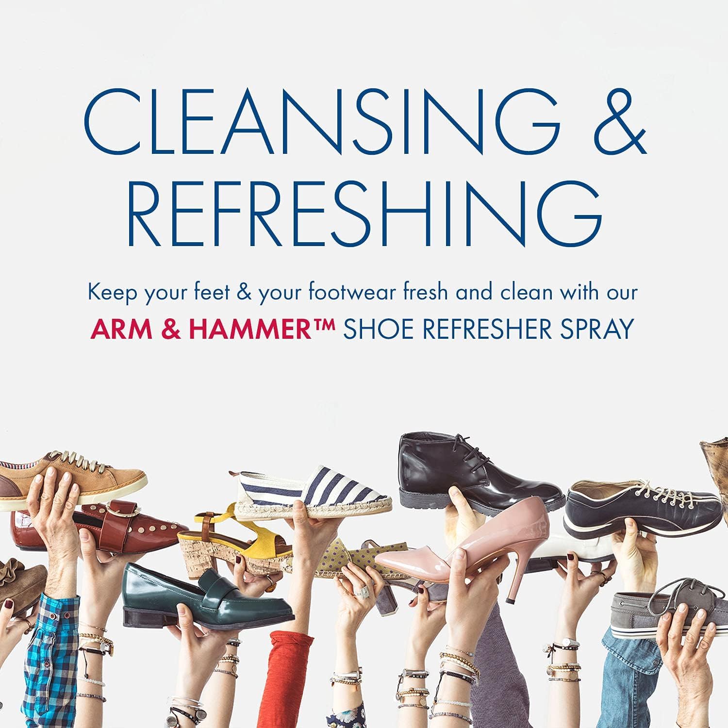 Arm and Hammer Shoe Refresher Spray, Multi-Purpose Odor Remover for All Types of Footwear, Shoe Deodorizer Spray, Shoe Odor Elim