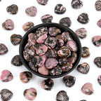 Nvzi Tumbled Polished Natural Rhodochrosite Crystals Heart Stones, Crystals and Healing Stones Quartz Bulk for Wicca, Reiki, Hea