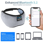 TOPOINT Sleep Mask Headphones with Wireless Bluetooth 5.3, Eye Mask White Noise Headphones for Sleeping Mask Light Blocking, Tim