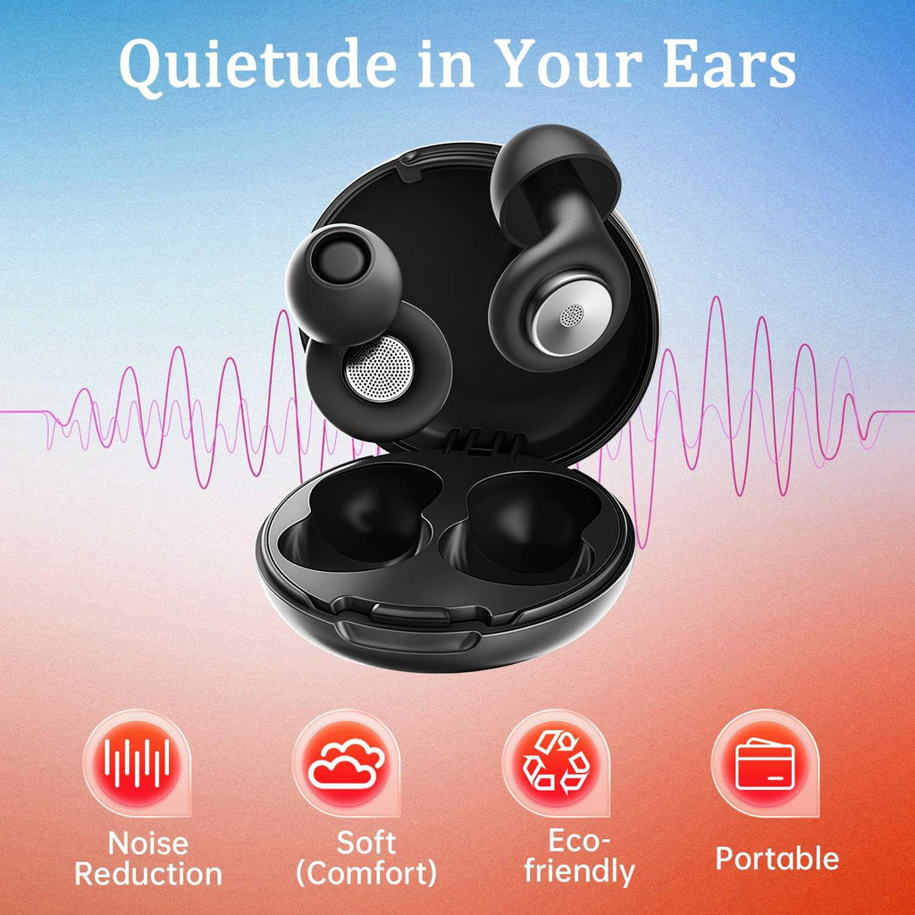 Ear Plugs for Sleeping Noise Cancelling 45dB, Ear Plugs for Noise Reduction, Concerts, Snoring, Reusable Silicone Earplugs with