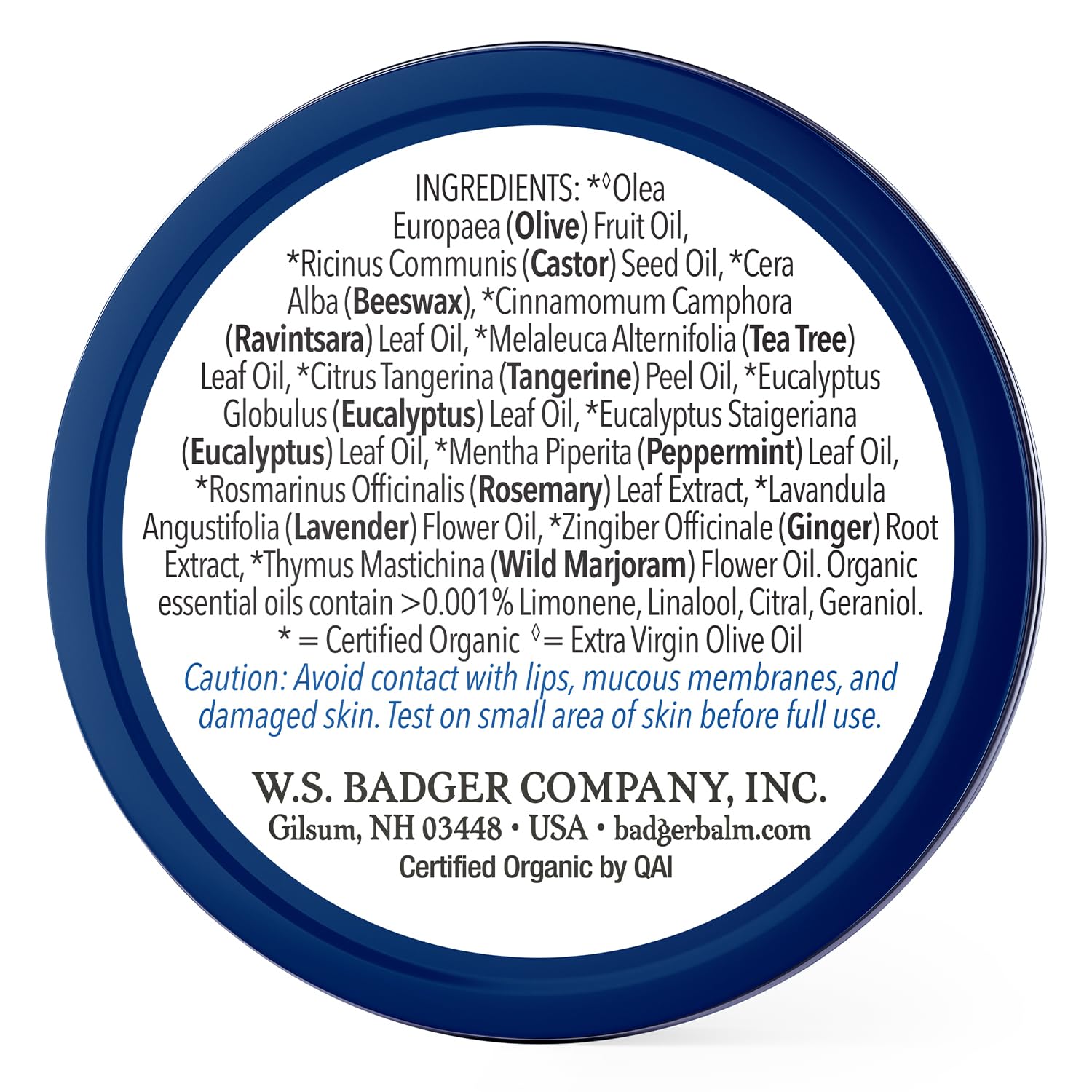 Badger - Aromatic Chest Rub, Eucalyptus & Mint, Certified Organic, Soothing Vapor Rub with Lavender, Essential Oils, Baby Chest