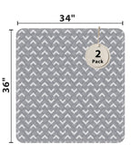 Non-Slip Bed Pads for Incontinence Washable (34 x 36|2 Pack), Waterproof Bed Pads, Bed Wetting Pads for Bed, Sofa, Floor, Resuab