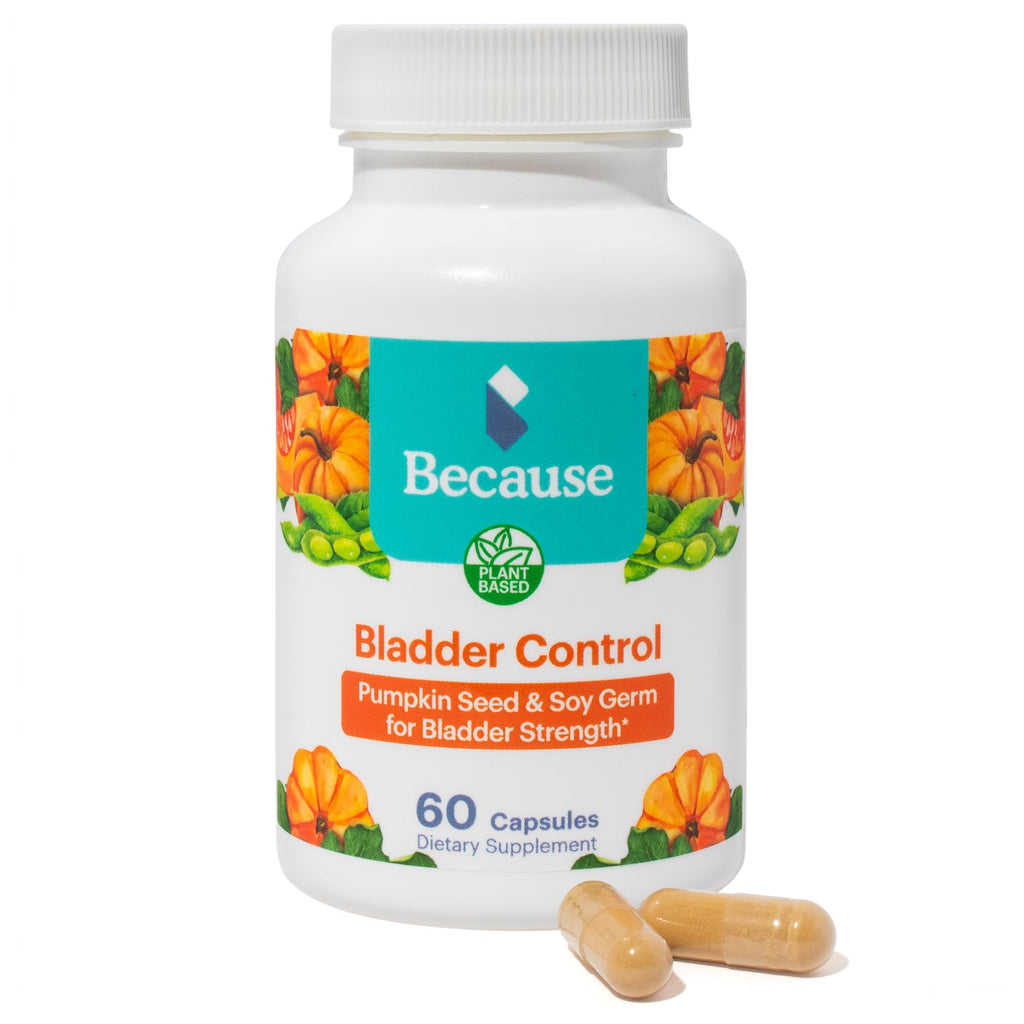 Because Bladder Relief Supplement with Pumpkin Seed Extract - 60 Capsules (1 Bottle) - Helps Reduce Urgency & Frequency, Support