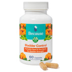 Because Bladder Relief Supplement with Pumpkin Seed Extract - 60 Capsules (1 Bottle) - Helps Reduce Urgency & Frequency, Support