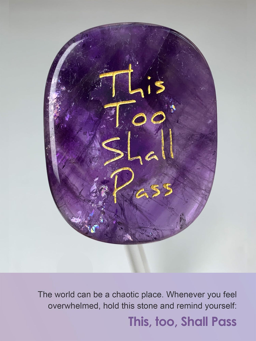 SOLICIEL This Too Shall Pass Amethyst Healing Crystal, You Got This Inspirational Gifts Speical Thinking of You Keepsake Gifts f