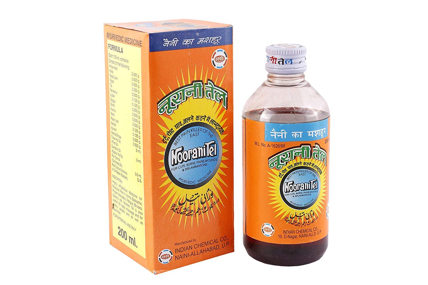 Lakshmi Ayurvedic Trading Company Icco Noorani Tel, Orange, 400 Ml Liquid