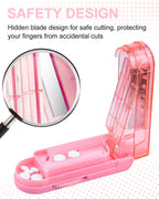 Pill Cutter Splitter for Small and Tiny Pills, Pill Splitter Accurately Cuts Multiple Pills at Once for Large and Small Pill, Sh
