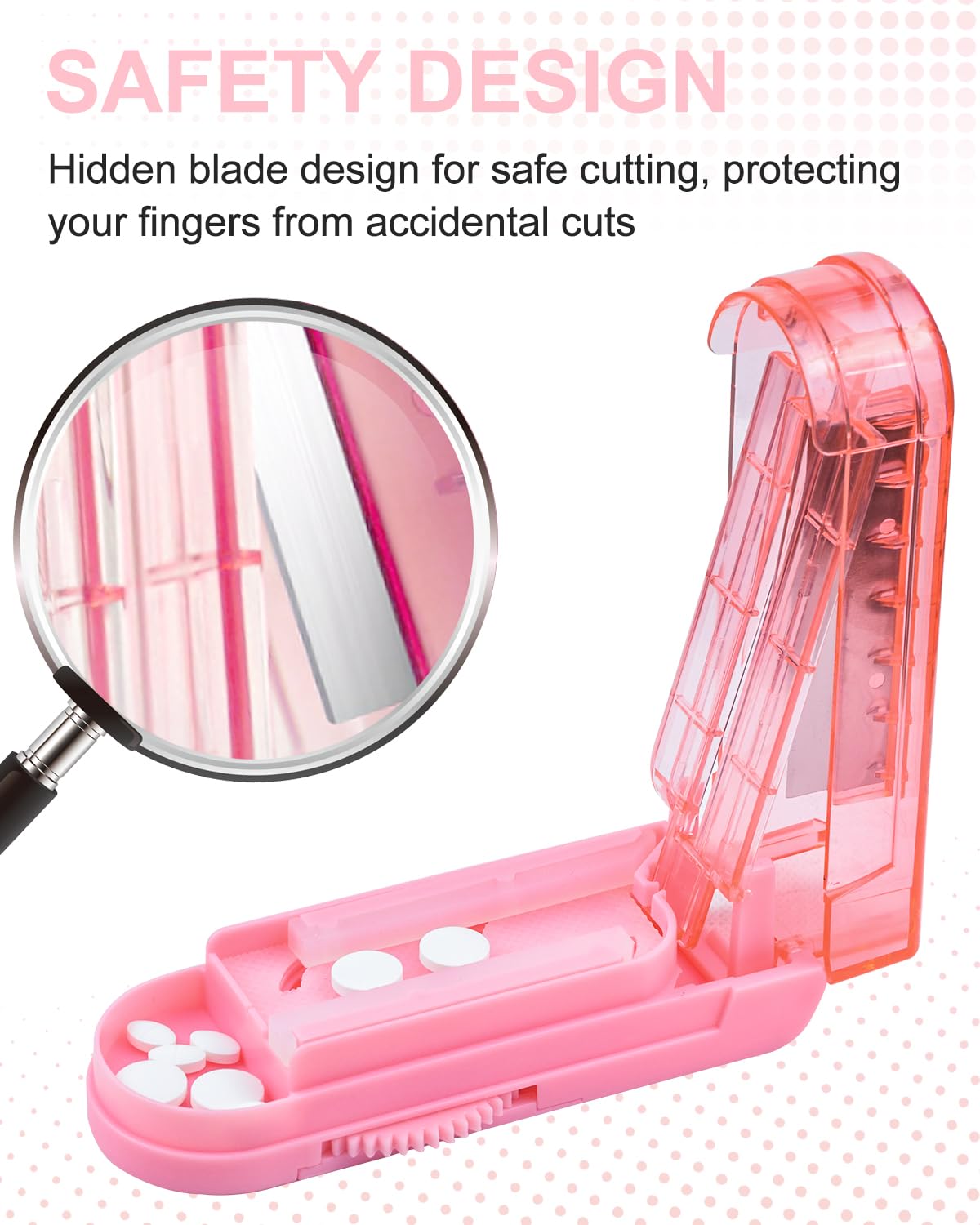 Pill Cutter Splitter for Small and Tiny Pills, Pill Splitter Accurately Cuts Multiple Pills at Once for Large and Small Pill, Sh