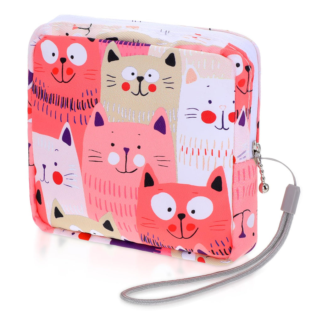 Sanitary Napkin Storage Bag Small Portable Period Bag for Teen Pads/Sanitary Napkins/Small Tampons, Cute Period Pouch First Peri
