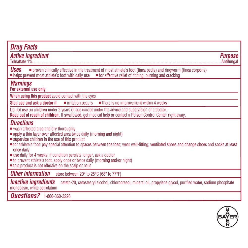 Tinactin Athletes Foot Cream, Tolnaftate 1%, Antifungal, AF Treatment, Proven Clinically Effective on Most Athletes Foot and Ri
