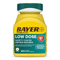 Bayer Aspirin Low Dose 81 mg, Enteric Coated Tablets, Doctor Recommended, Secondary Prevention of Cardiovascular Disease, 300 Sa