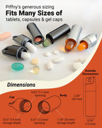 Piffny Waterproof Portable Keychain Pill Holder Medicine Fob with Key Ring for Travel, Camping Trips, and Everyday Assurance - 3