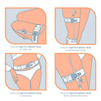 Ugo Fix Catheter Strap (x5) - Medical Catheter Securement Thigh Support Strap/Holder with Anti Slip Silicone Grip and Laundry Ba