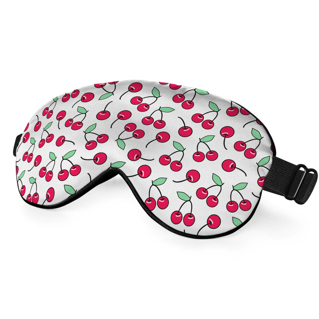 NOHSHE Red Cherries Eye Mask Sleeping Mask Lovely Ripe Cherry Sweet Fruit Sleep Masks Silky Soft Eye Cover for Women Men Shading